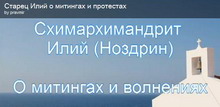 Схиархимандрит Илий о митингах: послесловие